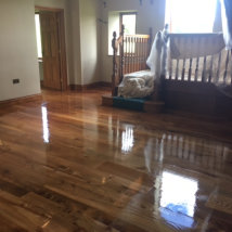 New English Elm after the Morrells floor oil finish was applied.